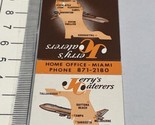 Front Strike Matchbook Cover  Jerry’s Caterers  Home Office  Miami, FL. gmg - $12.38