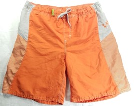 Landshark Lager Beer Swimming Trunks Shorts Men&#39;s Size XL 36 Orange Mesh Lined - £6.56 GBP