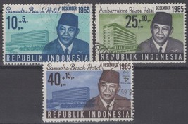 ZAYIX Indonesia B187-B189 Used Semi-Postal President Sukarno  070522S45 - £1.21 GBP