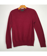 Banana Republic Wool Sweater S Red Merino Crew Neck Long Sleeve Preppy P... - £24.81 GBP