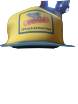 Vintage Dekalb Argentina Yellow Trucker Hat Cap snapback part mesh - £14.59 GBP