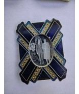 vintage old picture frame brooch with enamel, Pierre Bex - £45.66 GBP