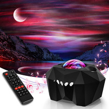 Aurora Star Projector Lights w/ Bluetooth Speaker Projection Night Light Black - £28.76 GBP