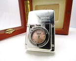 Time Lite Light Pocket Watch Clock running Zippo Fired 2002 Rare - £122.81 GBP