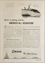1944 Print Ad Owens Yacht Ideal Cruisers Boats WW2 Baltimore,Maryland - £13.44 GBP