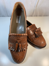 Alfani Brogue Dress Shoes 8 1/2 M-Leather-Brown Men&#39;s Tasseled EUC - £30.90 GBP