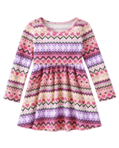 NWT The Children&#39;s Place Toddler Girls 12-18M 18-24M Fair Isle Skater Dr... - £10.21 GBP