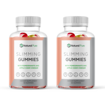 2 Bottles Slimming Gummies with Pomegranate and Apple Cider Vinegar 60ct - £54.64 GBP