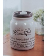 Estate Home Fragrance System Ceramic Accent Warmer Full Size Life is Bea... - $21.49