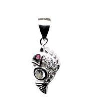 Puro 925 Sterling Spure 925 Pendente Argento Cz Finitura Platino per Bam... - £29.99 GBP