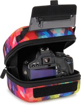 Usa Gear Hard Shell Dslr Camera Case (Geometric) With Molded Eva, And More. - £29.71 GBP