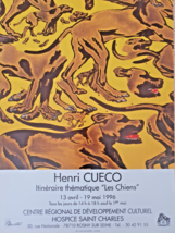 Henri Cueco - &quot;Les Chiens&quot; - Original Exhibition Poster - Affiche - 1996 - $126.20