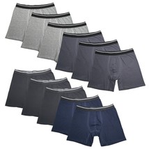 11PK Assorted Mens Cotton Boxer Briefs Comfort Flexible Soft Waistband Underwear - £24.84 GBP