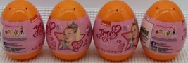 Lot of 4 Nickolodeon JoJo Siwa Jumbo Plastic Eggs 40 Stickers New Sealed - £10.67 GBP
