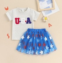 NEW 4th of July USA Patriotic Girls Tutu Skirt Outfit - £4.69 GBP+