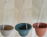 Hanging Planters 11”D x 21”H, Plastic, Select Color - $3.99