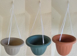 Hanging Planters 11”D x 21”H, Plastic, Select Color - $3.99