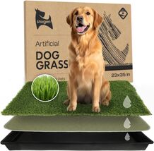 Dog Grass Pad with Tray 23”x35” Artificial Grass Pad for Dog Potty Train... - $44.50