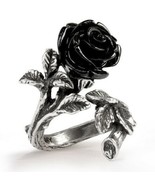 Alchemy Gothic Wild Black Rose Wrap Ring Adjustable Fine English Pewter ... - £21.85 GBP