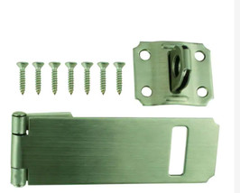 Everbilt 4-1/2 in. Stainless Steel Adjustable Staple Safety Hasp Gate Ca... - £19.07 GBP