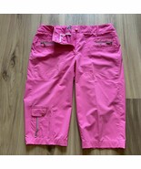Jamie Sadock Bermuda Capri Golf Tennis Pickleball Pink Zippered Pockets ... - $476.67 MXN