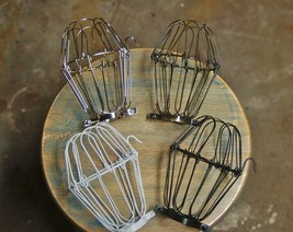 Wire Bulb Cage, Clamp Lamp Guard, Vintage Industrial Emergency - £5.62 GBP