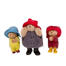 Paddington Bear Figures Set 3 Eden Kids Gifts Teddy Jacket Hat 1994 1985 - £12.31 GBP