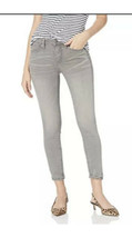 J Crew Factory Women 26 Jeans 8&quot; Mid Rise Skinny In Valley Wash Gray Stretch - £12.85 GBP