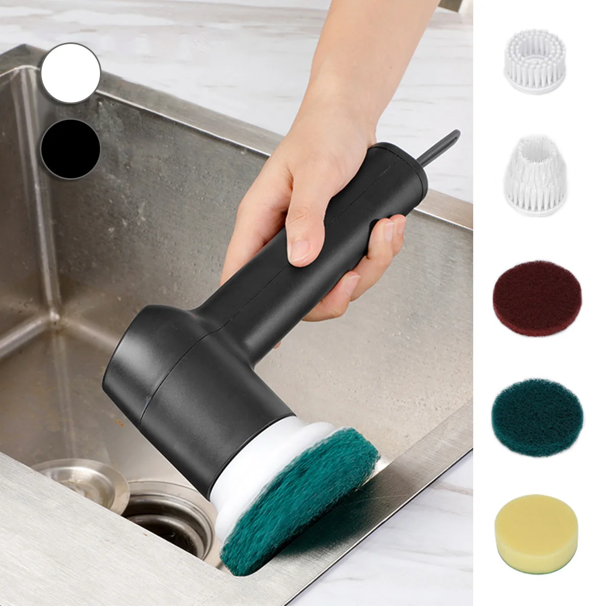 Electric Spin ScRechargeable Cordless Electric Cleaning Brush Waterproof Power S - £94.79 GBP