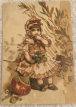 Little Girl Playing With Toys Victorian Trade Card Creepy Shot VTC 4 - £10.08 GBP