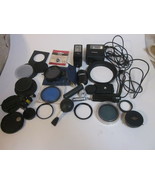 27 VINTAGE CAMERA ACCESSORIES LENSES FLASHES COVERS ILEX F4.5 163MM #290... - £7.98 GBP