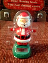 Solar Santa Claus Christmas Figurine Wiggles in Sunlight Sun Powered New in Pkg - £6.18 GBP