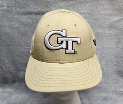Georgia Tech Yellow Jackets GT Gold White New Era 59FIFTY Fitted Hat Cap 7 - £10.95 GBP