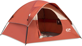 CAMPROS CP 3 Person Tent - Dome Tents for Camping, Waterproof Windproof Backpack - £83.15 GBP