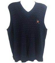 Polo Golf Ralph Lauren Knit Sweater Vest Mens L Blue V-Neck Sleeveless Layer - £11.62 GBP