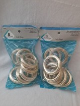 2 Packs Graber Brass Colored 1 1/2” Cafe Rings 7ct. 5-810-8 Curtain Rings ~ NIP - £14.71 GBP