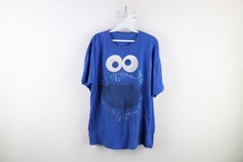 Vtg Sesame Street Mens Large Thrashed All Over Print The Cookie Monster T-Shirt - £19.74 GBP