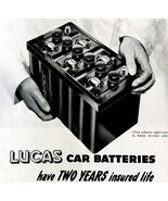 1953 Lucas Automobile Car Battery Advertisement Sphere UK Import E90A - $363.77 MXN