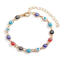10pc Colorful Evil Blue Eye Charm Bracelet Link Chain Bracelets for Women Lucky  - £70.39 GBP