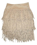 Romeo Juliet Country Cool Skirt Small 2 4 Tan $138 Beige Cowgirl Faux Su... - £30.93 GBP