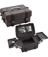 Black Soft-Sided Travel Makeup Case Professional Organizer with Extendab... - $2,126.86 MXN