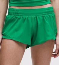 LULULEMON HOTTY HOT LOW RISE SHORT 2.5”~RACEWAY GREEN~LINED~0 2 4 6 8 10 12 - $79.95