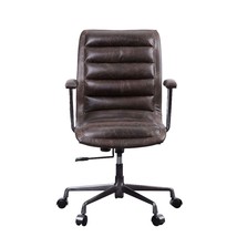 Zooey Office Chair, Distress Chocolate Top Grain Leather - $15,416.20 MXN