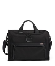 NEW TUMI ALPHA 3 Portfolio Briefcase carry-on Business bag Black - £390.26 GBP
