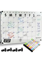 Oversize Premium Acrylic Calendar for Wall | Ultra-Thick Clear Dry &amp; Erase  - £44.44 GBP