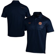 Auburn Tigers Under Armour Md Loose Fit Performance Navy Sideline Polo Shirt NEW - £43.22 GBP