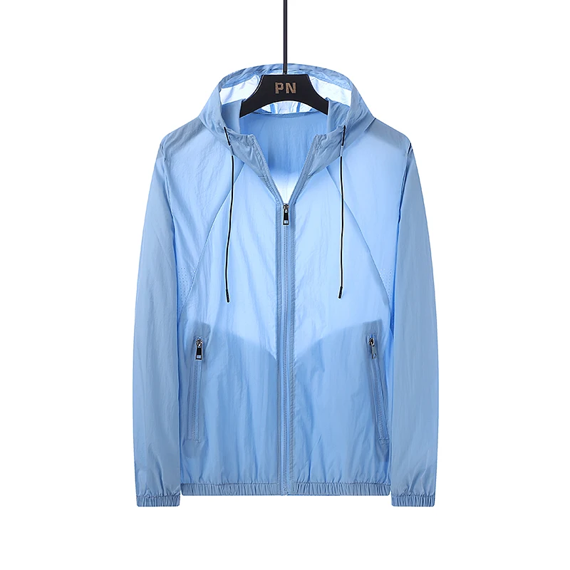 Summer Hooded Cardigan Skin ing Outdoor Long-sleeved Jacket screen  Thin Section - £145.10 GBP