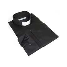 Mens CEREMONIA Clergy Pastor Priest Shirt 100% Cotton Turkey #stn 15 HYB Black image 2