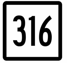 Connecticut State Route 316 Sticker Decal R5243 Highway Route Sign - £1.14 GBP+