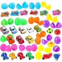  24 Pcs 2.25&quot; Prefilled  Eggs Various Pull Back Vehicles &amp; Friction Vehicles - £9.65 GBP